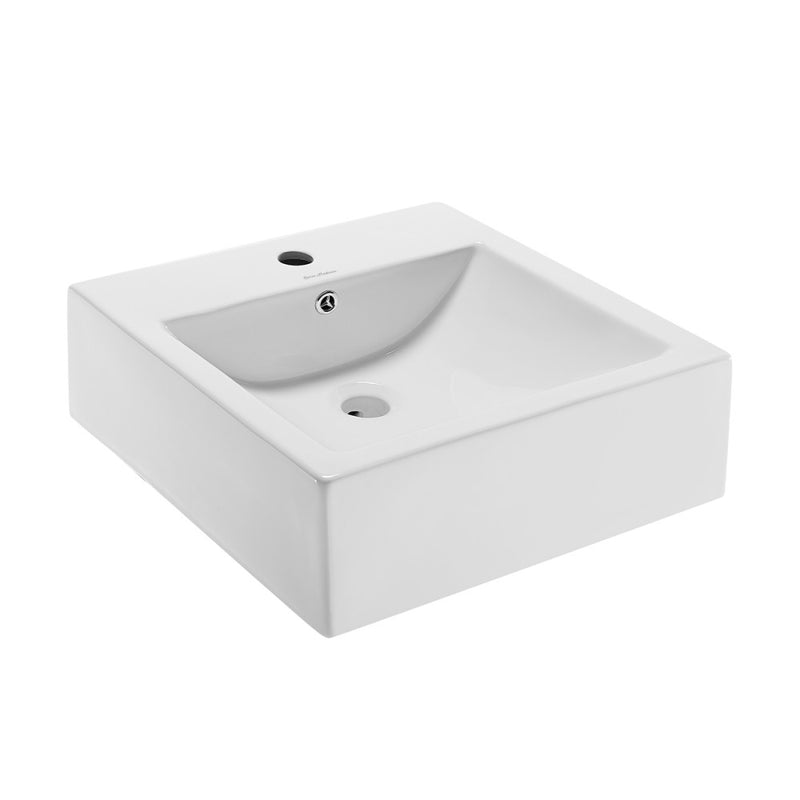 Voltaire 18 Square Ceramic Wall Mount Sink