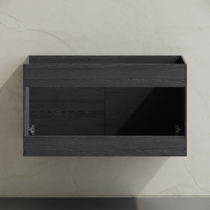 St. Tropez 36" Wall-Mounted Bathroom Vanity Cabinet without Top in Black Oak