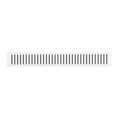 Voltaire 24" Stainless Steel Linear Shower Drain in Matte White