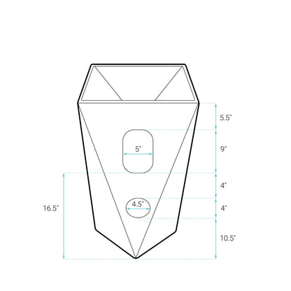 Brusque One-Piece Pedestal Sink