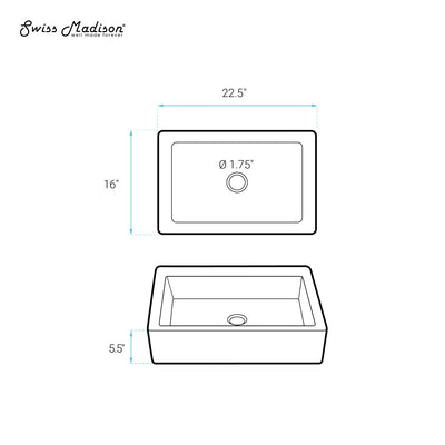 Voltaire 22" Ceramic Vessel Bathroom Sink in Static White