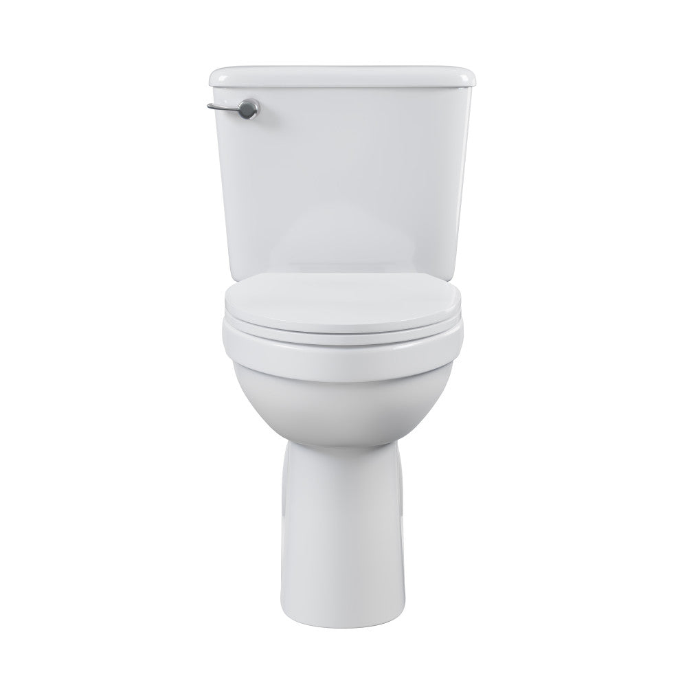 Carlton Marquette Rear-Outlet Two-Piece 1.6 GPF Left-Hand Flush Elongated Toilet in Glossy White