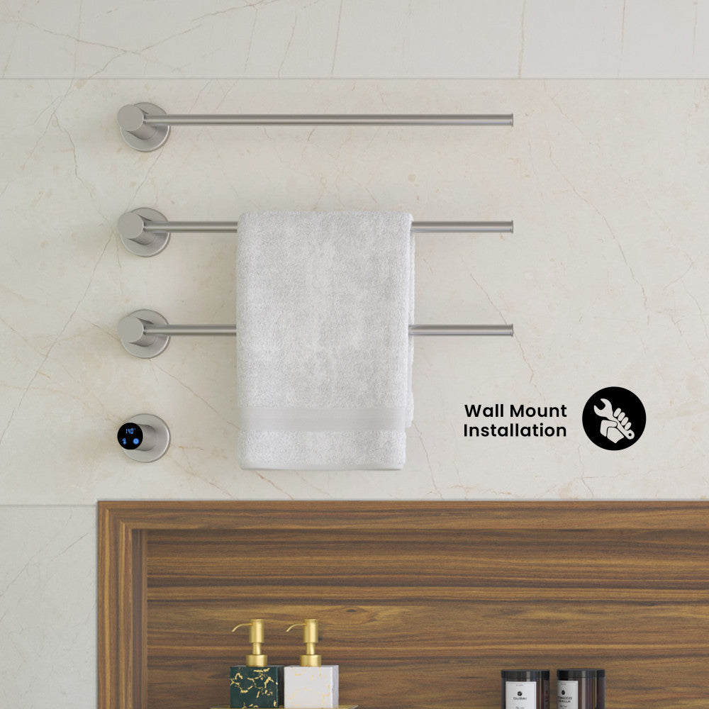 Claire 3-Bar Electric Towel Warmer in Chrome