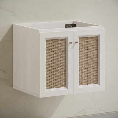 Classe 24" Wall-Mounted Bathroom Vanity in White Oak without Sink Top