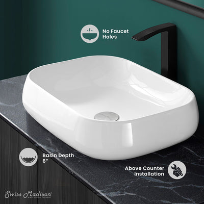 Chateau 22 Square Ceramic Vessel Sink