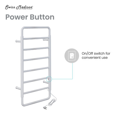 Ivy 8-Bar Electric Towel Warmer in Matte White