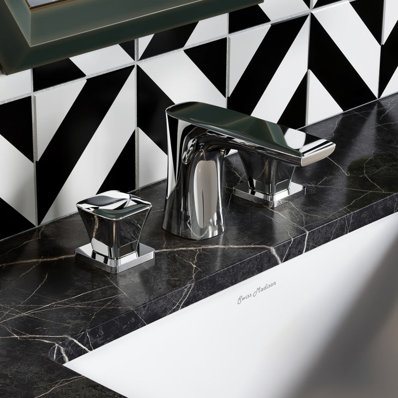 Monaco 8 in. Widespread, 2-Handle, Bathroom Faucet in Chrome