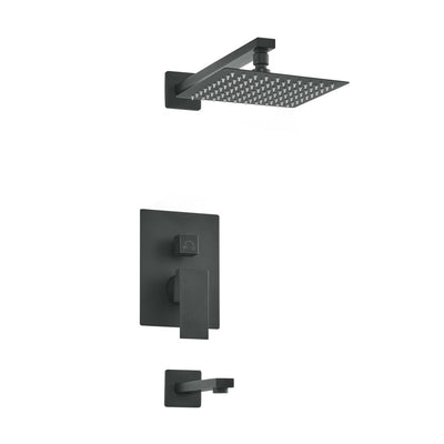 Concorde Single-Handle 1-Spray Tub and Shower Faucet in Matte Black (Valve Included)