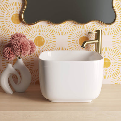 Carre 14.5" Square Vessel Bathroom Sink