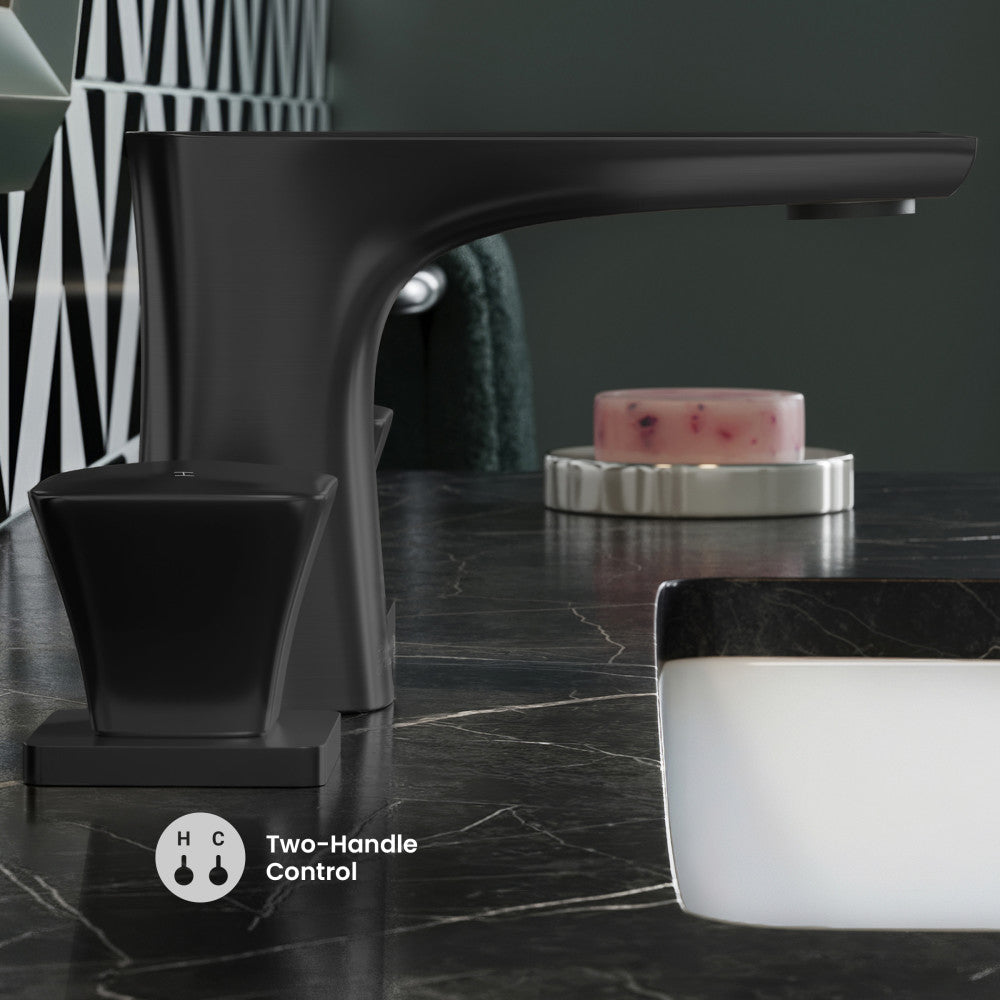 Monaco 8 in. Widespread, 2-Handle, Bathroom Faucet in Matte Black