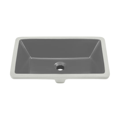 Voltaire 21" Rectangular Ceramic Undermount Bathroom Sink in Matte Gray