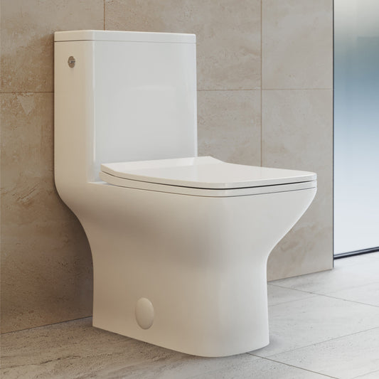 Carre One-Piece Square Toilet Dual-Flush 1.1/1.6 gpf, Touchless