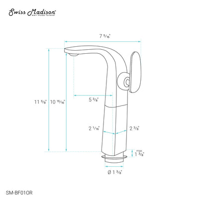 Chateau Single Hole, Single-Handle, High Arc Bathroom Faucet in Oil Rubbed Bronze