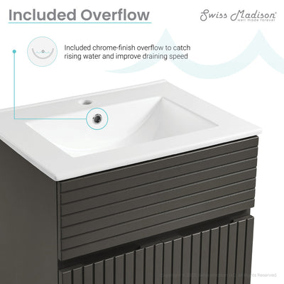 Bernay 24" Bathroom Vanity in Cedar Gray