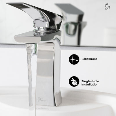 Monaco Single Hole, Single-Handle, Bathroom Faucet in Chrome