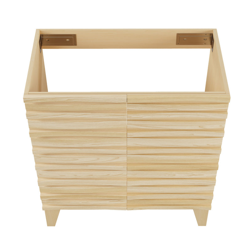 Cascade 30" Freestanding Bathroom Vanity Cabinet without Top in Natural Oak