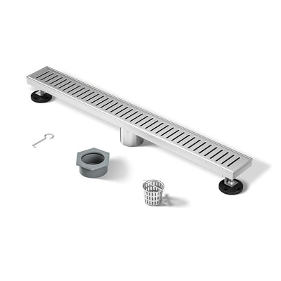 Voltaire 24" Stainless Steel Linear Shower Drain in Chrome