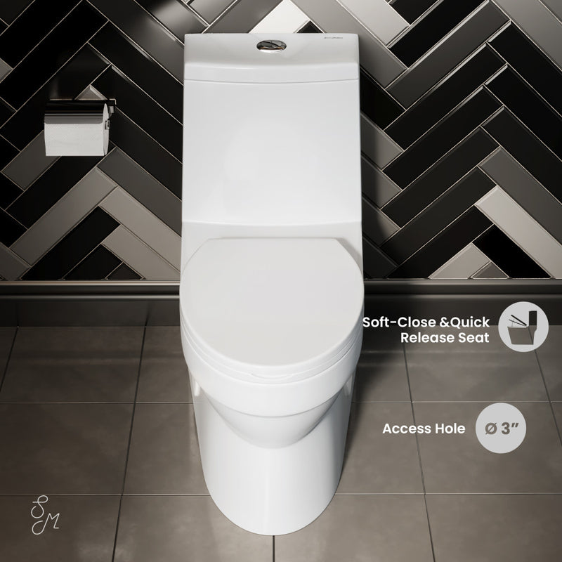 Virage One-Piece Elongated Toilet Vortex Dual-Flush 1.1/1.6 gpf