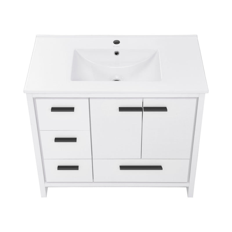 Virage 36 Freestanding, Bathroom Vanity in White