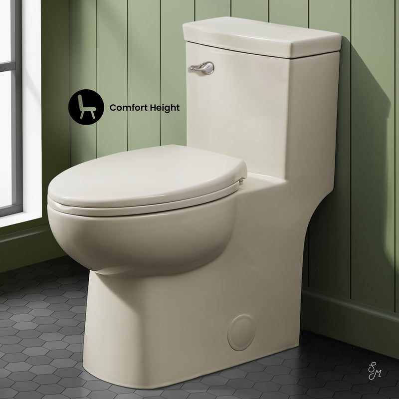 Classe One Piece Toilet with Front Flush Handle 1.28 gpf in Bisque