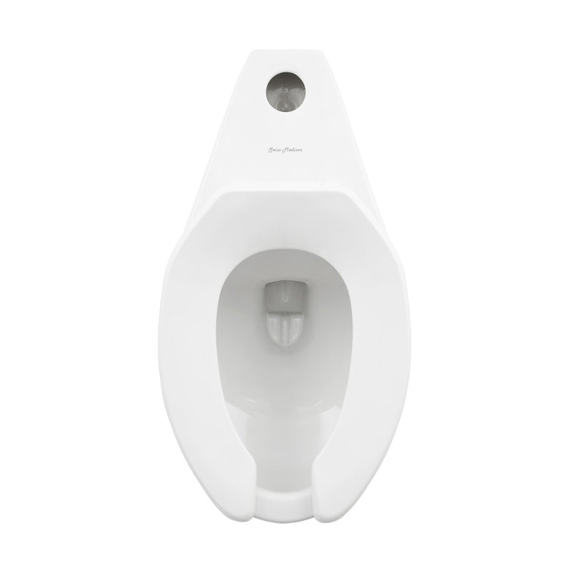 Sirene Floor-Mounted Commercial Elongated Top Flush Spud Flushometer Toilet Bowl