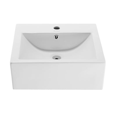 Voltaire 18 Square Ceramic Wall Mount Sink