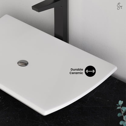 Annecy 23.5” Rectangle Vessel Bathroom Sink