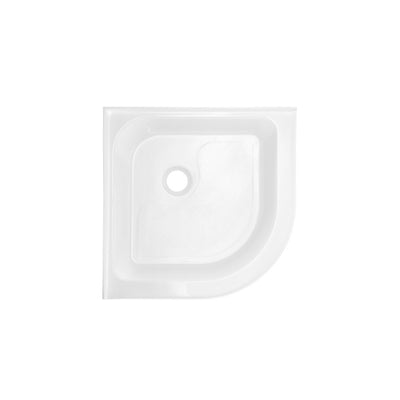 Voltaire 32" x 32" Acrylic White, Single-Threshold, Center Drain, Neo-angle Shower Base