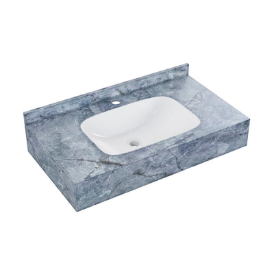 Avancer 36'' Wall Mount Sink In Blue Celeste