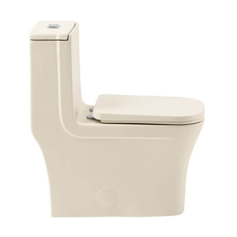 Concorde One Piece Square Toilet Dual Flush 1.1/1.6 gpf in Bisque