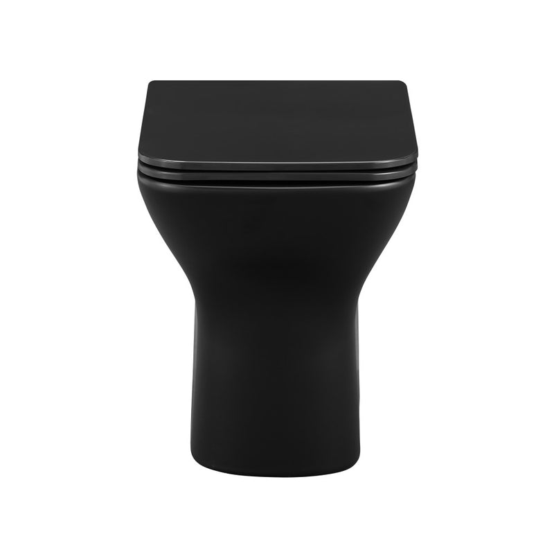 Carre Back-to-Wall Elongated Toilet Bowl in Matte Black