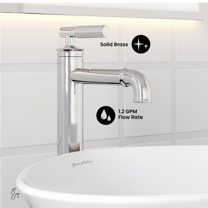 Avallon Single Hole, Single-Handle Sleek, High Arc Bathroom Faucet in Chrome
