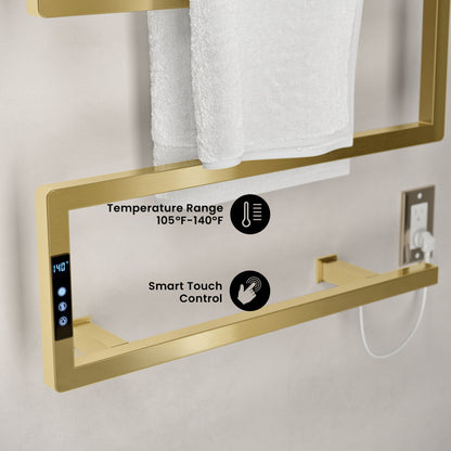 Voltaire 5-Bar Electric Towel Warmer in Brushed Gold