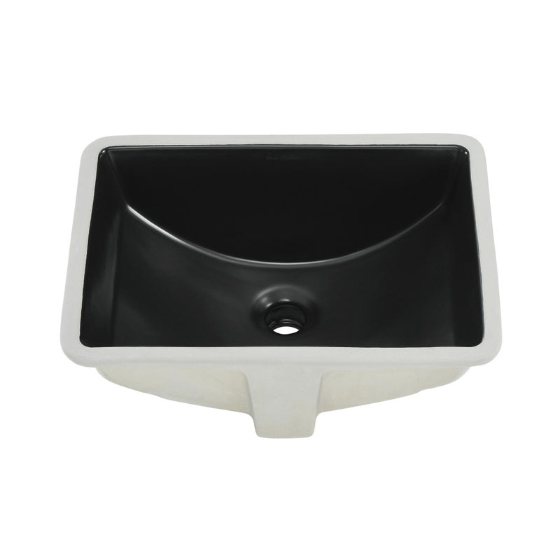 Plaisir 18.5" Rectangle Undermount Bathroom Sink in Matte Black