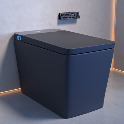 Concorde One Piece Smart Toilet 1.28 GPF in Matte Black with Heated Bidet, Air Drying, Night Light, Foot Sensor