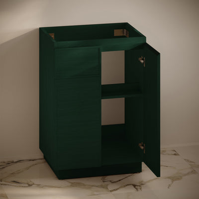 St. Tropez 24" Freestanding Bathroom Vanity Cabinet without Top in Green Oak