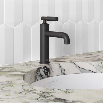 Avallon Single Hole, Single-Handle Sleek, Bathroom Faucet in Matte Black