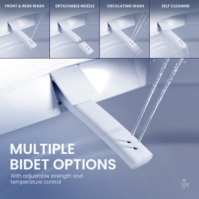 Viro Smart Tankless Elongated Toilet and Bidet, Touchless Vortex Dual-Flush 1.1/1.6 gpf