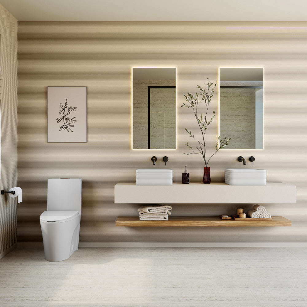 St. Tropez One-Piece Elongated Toilet Vortex Dual-Flush in Matte