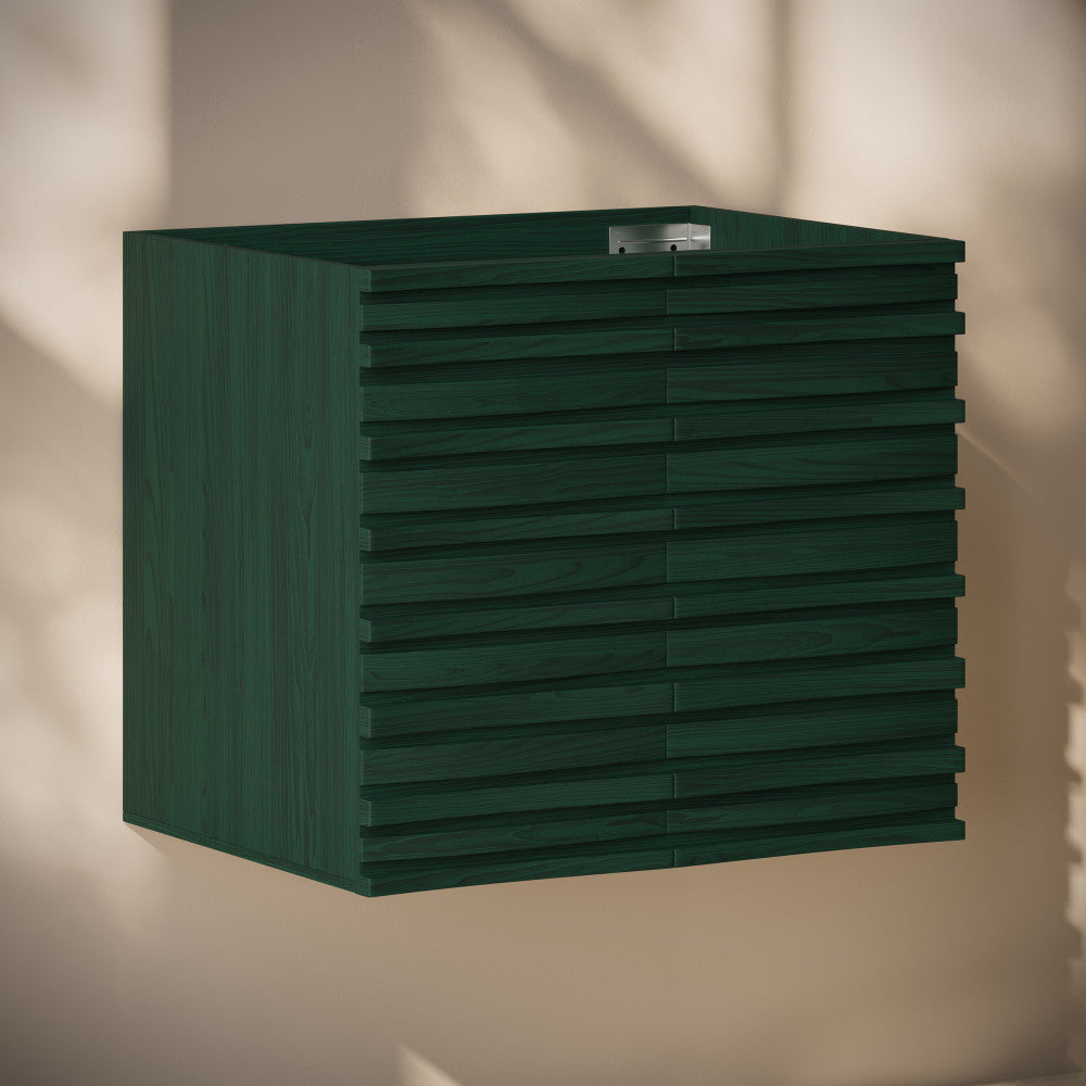 Cascade 24" Wall-Mounted Bathroom Vanity Cabinet without Top in Green Oak