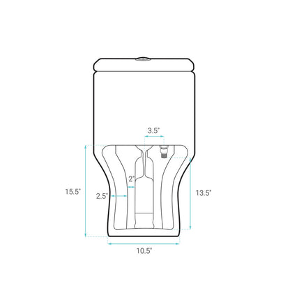 Carre One-Piece Square Toilet Dual-Flush in Matte Gray1.1/1.6 gpf