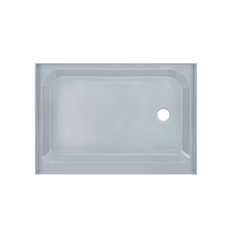 Voltaire 48" x 36" Single-Threshold, Right-Hand Drain, Shower Base in Gray