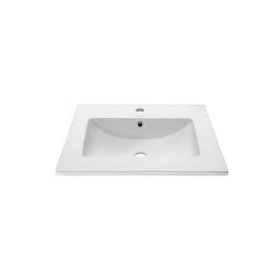 24" Ceramic Vanity Top with Single Faucet Hole