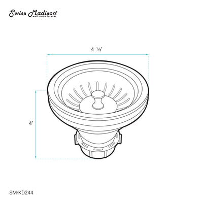 4.5 Slotted Stainless Steel Drain