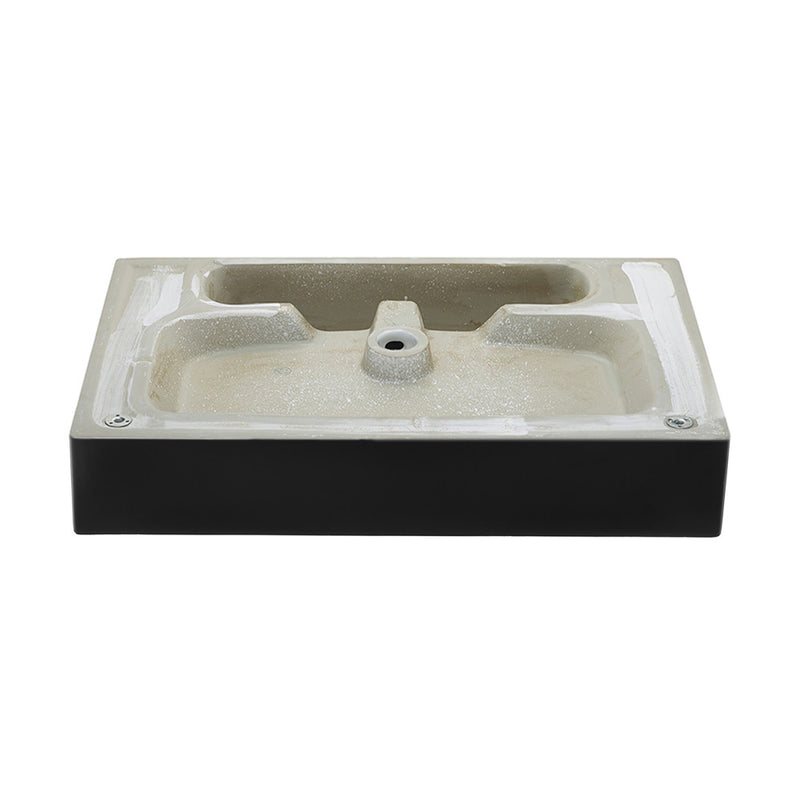 Claire 24" Rectangle Wall-Mount Bathroom Sink in Matte Black