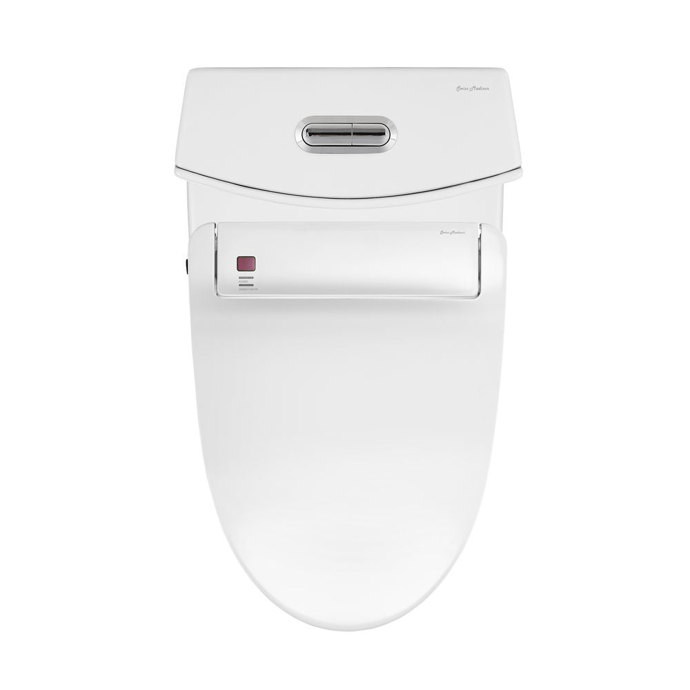 St. Tropez One-Piece Elongated Toilet Vortex Dual-Flush 1.1/1.6 gpf with Smart Seat Bidet