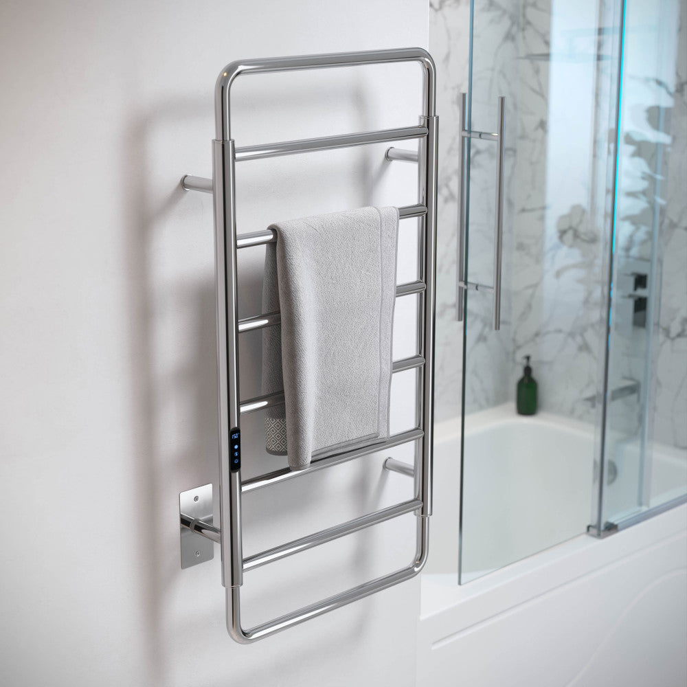 Ivy 8-Bar Electric Towel Warmer in Chrome