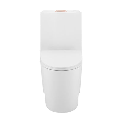 St. Tropez One Piece Elongated Toilet Dual Vortex™ Flush, Rose Gold Hardware