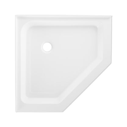 Voltaire 36" x 36" Acrylic White, Single-Threshold, Center Drain, Neo-angle Shower Base