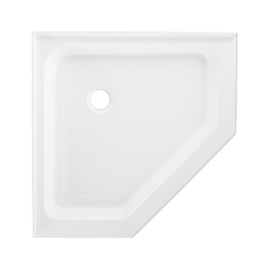 Voltaire 36" x 36" Acrylic White, Single-Threshold, Center Drain, Neo-angle Shower Base